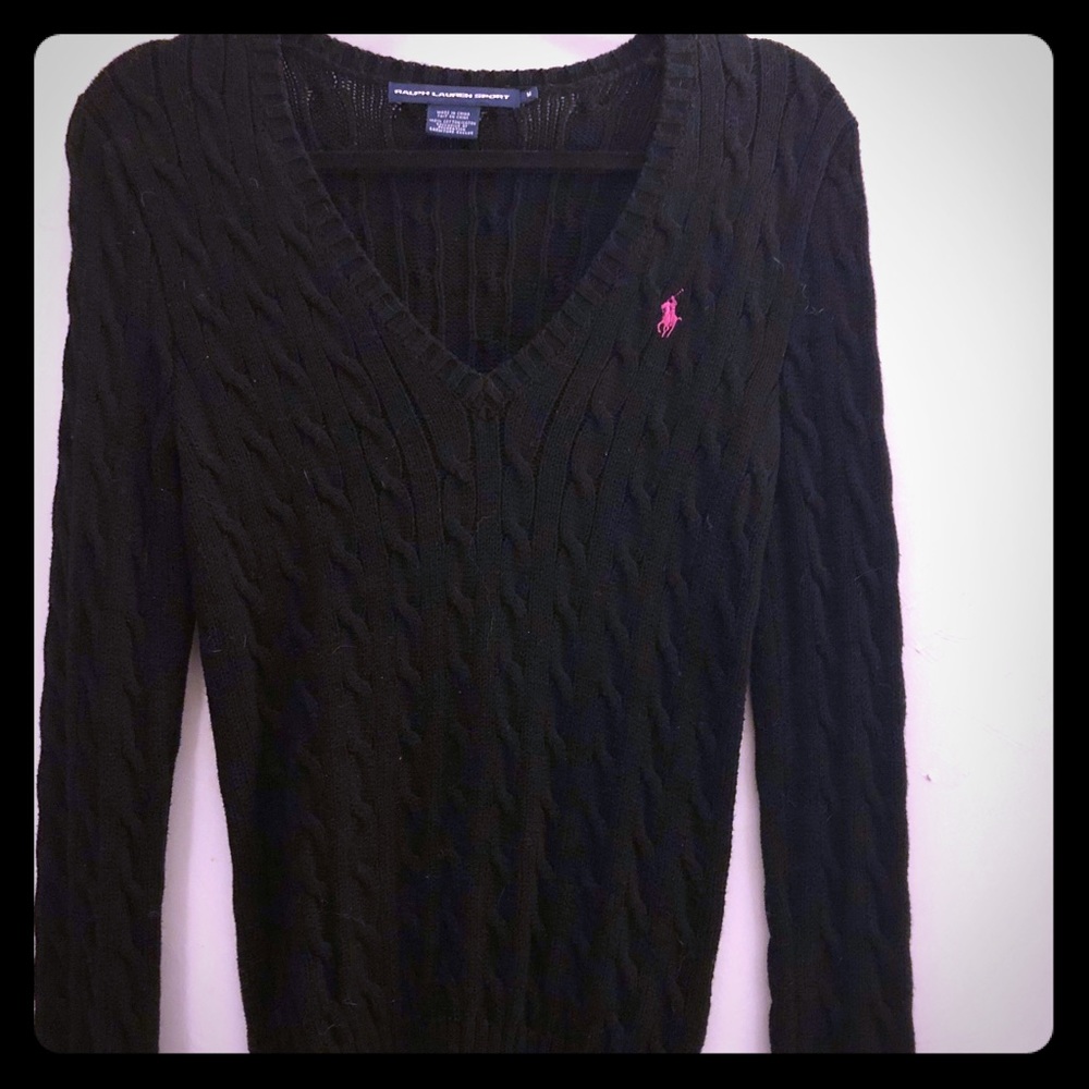 Black Vneck Ralph Lauren Sweater